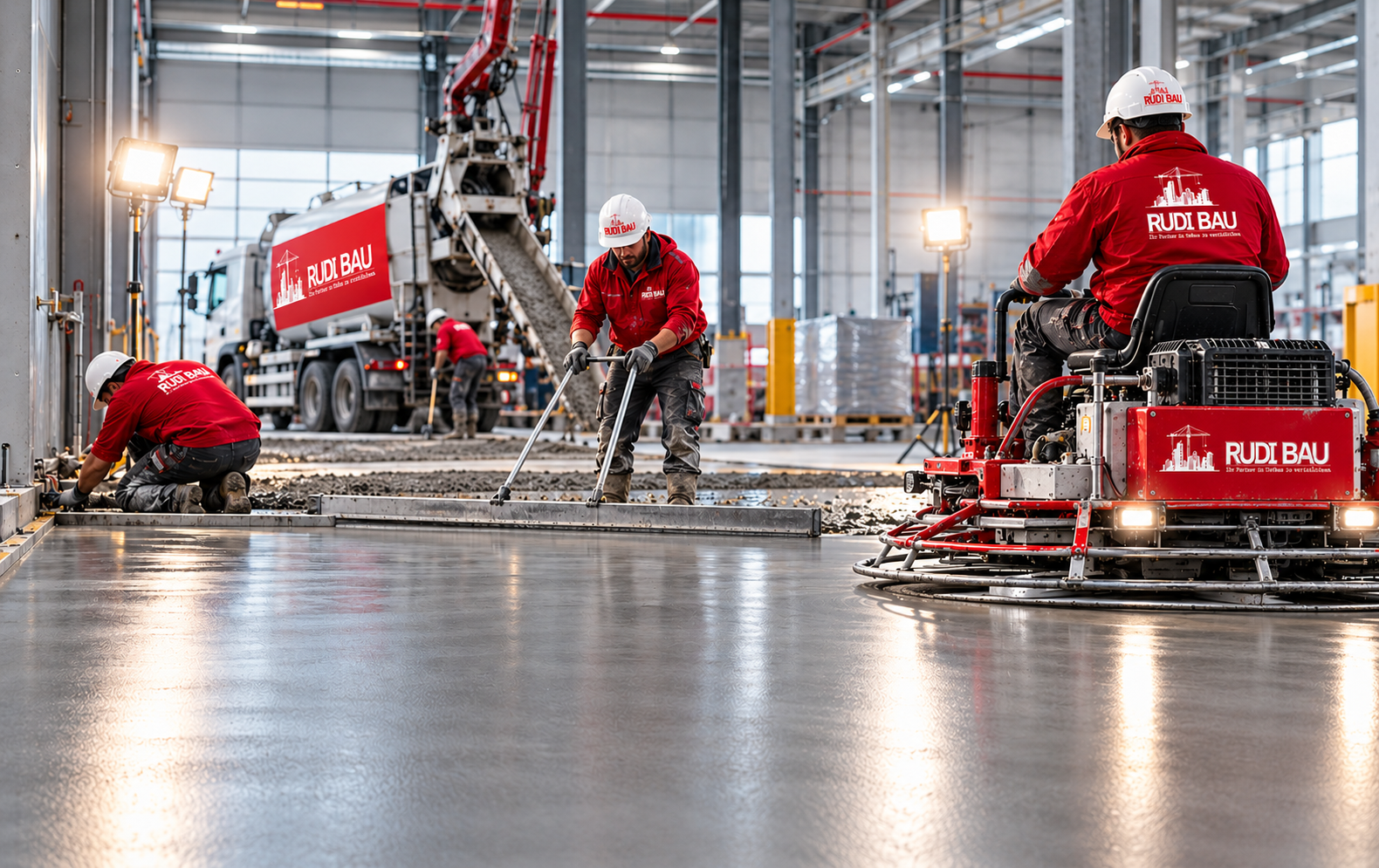 Industrieboden im RUDI-BAU-Einsatz